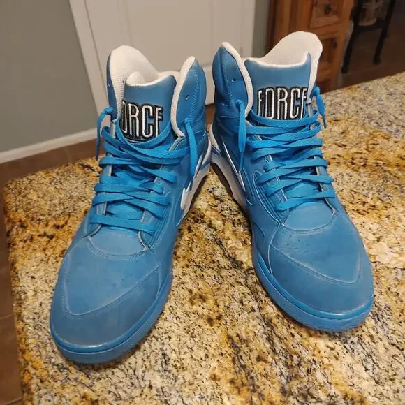 Nike Air Force 180 Mid Barkley Photo Blue White 537330-400 Men's Size 15